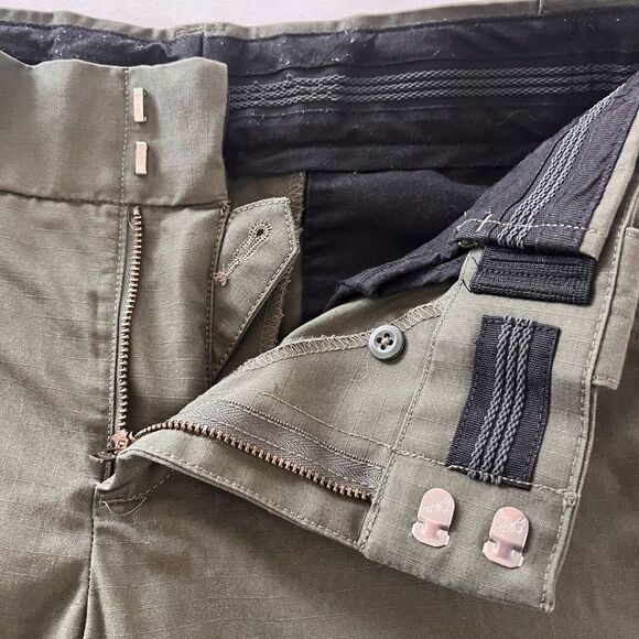5.11 Tactical Pro Pants Womens 30x34 Relaxed Fit Green Ripstop Cargo Workwear - Picture 7 of 16